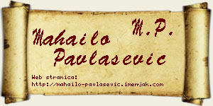 Mahailo Pavlašević vizit kartica